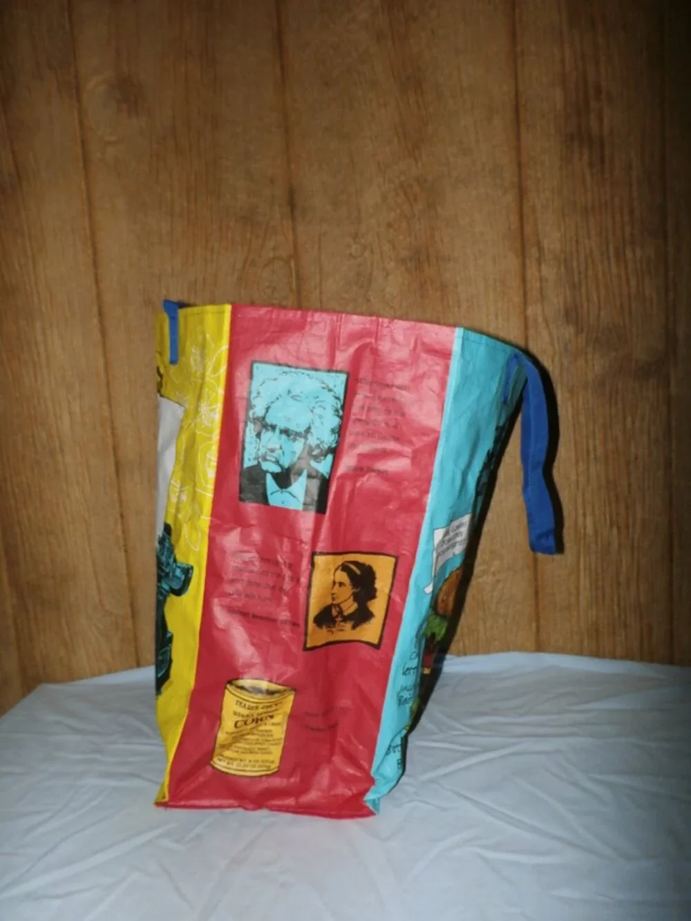 Lot of 2  NEW  Trader Joe's Reusable Tote Bags  Medium Jute Cotton Burlap